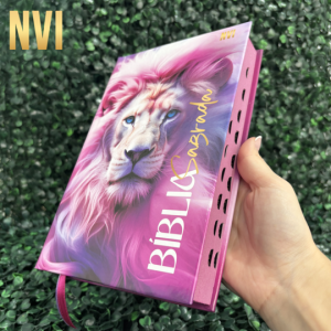 biblia-sagrada-nvi-feminina-rosa-leao-letaral-colorida-indice-evangelica